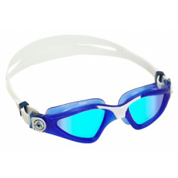 Lunettes de bain aqua sphere kayenne a bleu fonce blanc   verres miroir bleu