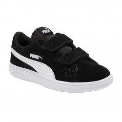 Chaussures enfant Puma Smash noires scratch