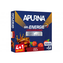 Apurna Étui gels énergie Guarana - Cola 4+1 Diététique Gels