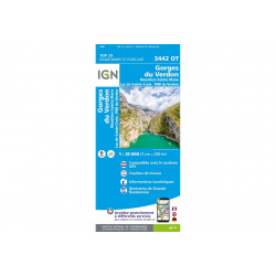 Carte IGN Gorges du Verdon 3442OT Cartes