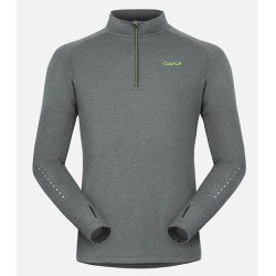Maillot thermique performant à col zippé ARGENTIERES coloris gris